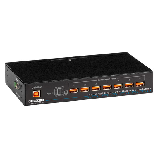 BLACK BOX INDUSTRIAL-GRADE USB HUB WITH ISOLATION - 7 PORT