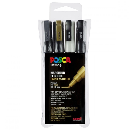 Posca Posca PC-3M Metallic 4-setti
