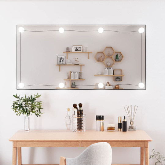 vidaXL Seinäpeili LED-valoilla 50x100 cm lasi suorakulmio