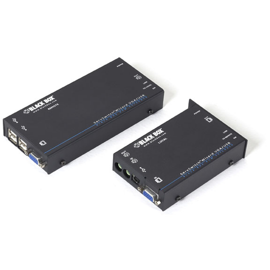 BLACK BOX WIZARD KVM EXTENDER - VGA, USB, AUDIO, DUAL-ACCESS, CATX