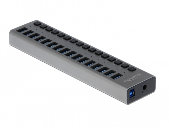 This Solid USB Hub By Delock With Metal Housing Can Be Connected To A Computer Via The USB Type-A In