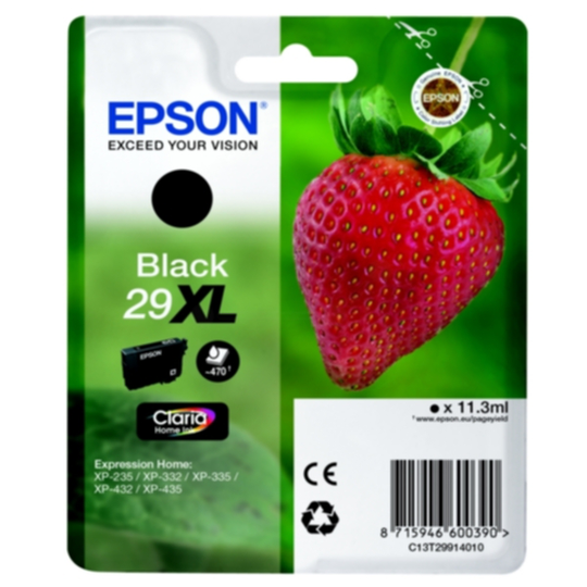 Epson 29XL Mustepatruuna musta, 470 sivua