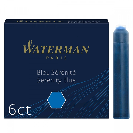 Waterman Täytekynäpatruuna 6 kpl Intense Black