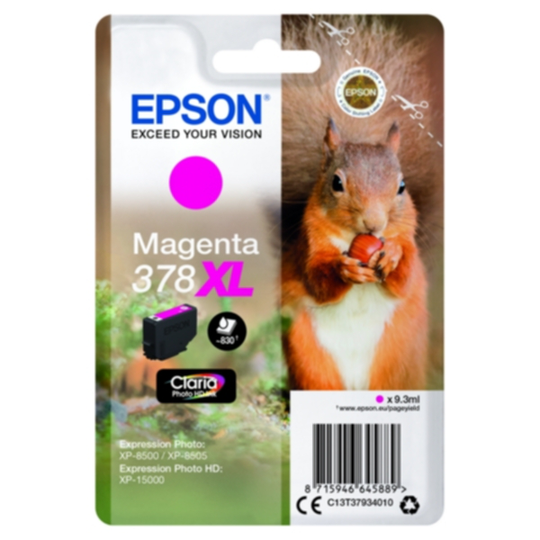 Epson 378XL Mustepatruuna magenta, 830 sivua