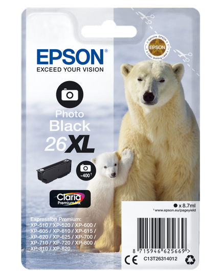 EPSON 26XL Ink Cartridge Photo Black