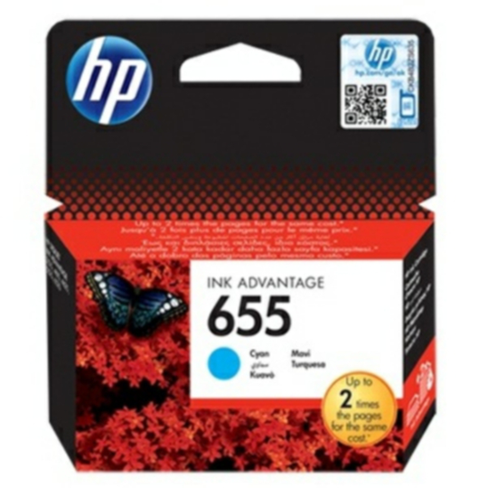 HP 655 Mustepatruuna syaani