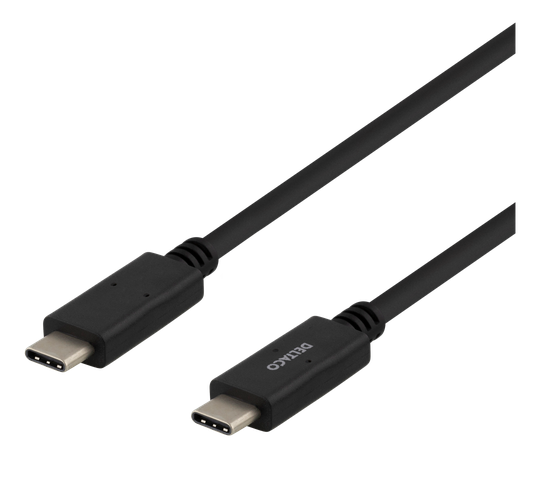 USB-C-kaapeli, 1 M, USB-IF:n Sertifioima, 5 Gbit/s, Musta