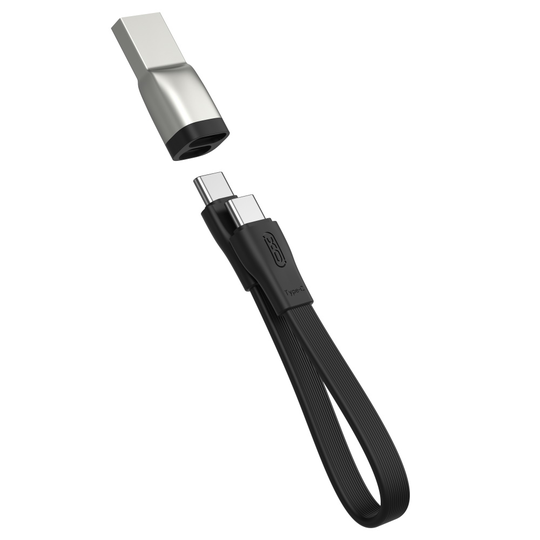 XO kaapeli NB-Q170B PD USB-C - USB-C 0 2 m black 60W