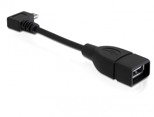 This Angled USB Micro Cable By Delock Enables You To Convert The Micro USB-B Port Of Your Mobile Dev