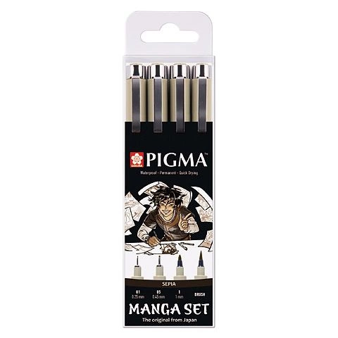 Sakura Pigma Sepia Manga 4-setti