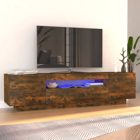 vidaXL TV-taso LED-valoilla savutammi 160x35x40 cm