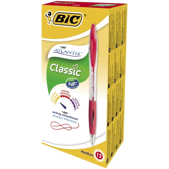 BIC Atlantis Classic Kuulakärkikynä 12 kpl Blue