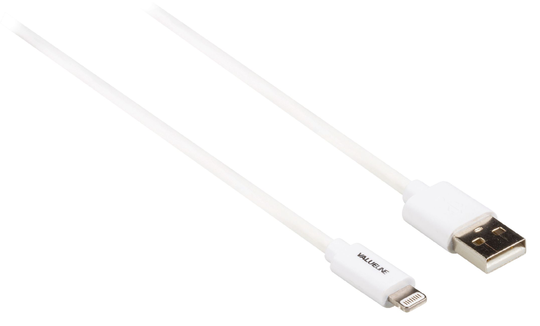 Synkronointi- ja latauskaapeli Lightning uros - USB A uros 3 00 m valkoinen