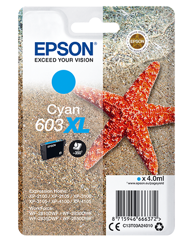 EPSON STARFISH SINGLEPACK CYAN 603XL INK