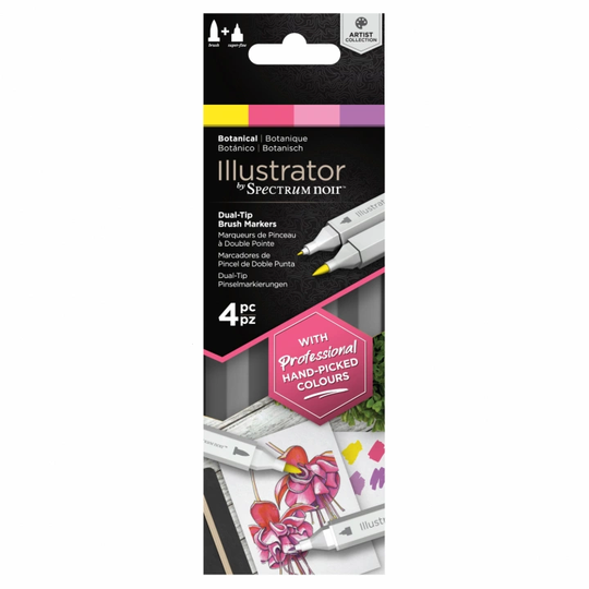 Spectrum Noir Illustrator Marker 4-setti Botanical