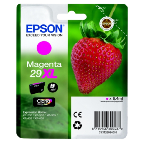 Epson 29XL Mustepatruuna magenta, 450 sivua
