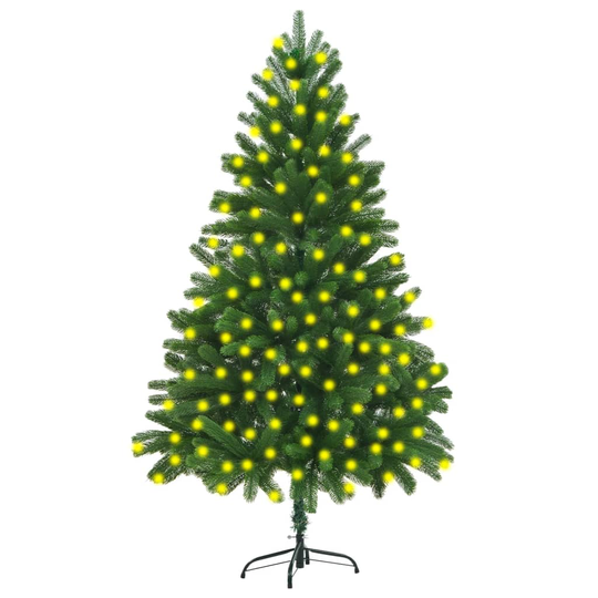 vidaXL Tekojoulukuusi LED-valoilla 210 cm vihreä