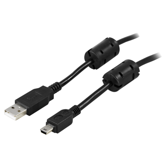 DELTACO USB 2.0 kaapeli A-type uros - Mini B-type uros, 2m