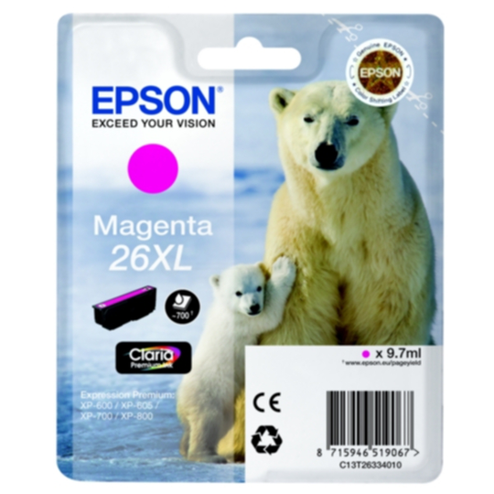 Epson 26XL Mustepatruuna magenta, 700 sivua