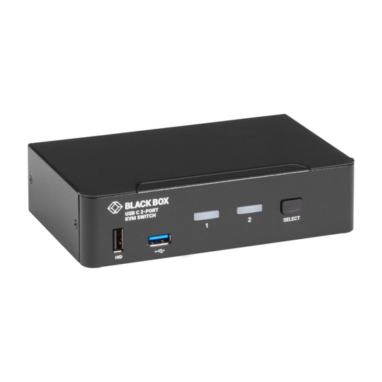 BLACK BOX USB-C 4K KVM SWITCH, 2-PORT