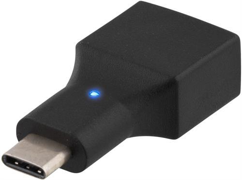 USB 2.0 -sovitin, Type C - Type A Naaras, Musta
