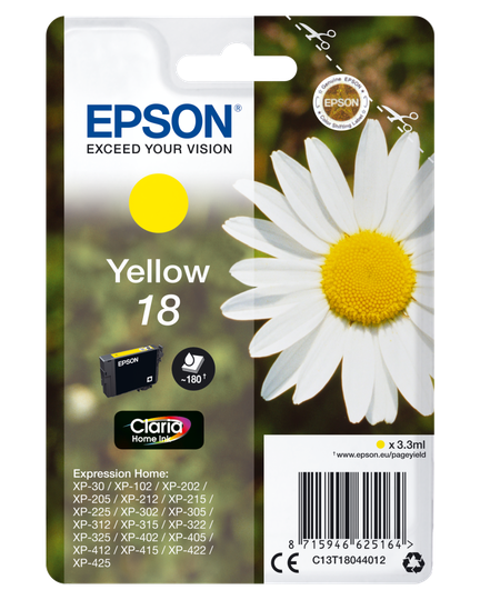 EPSON 18 Ink Cartridge Yellow