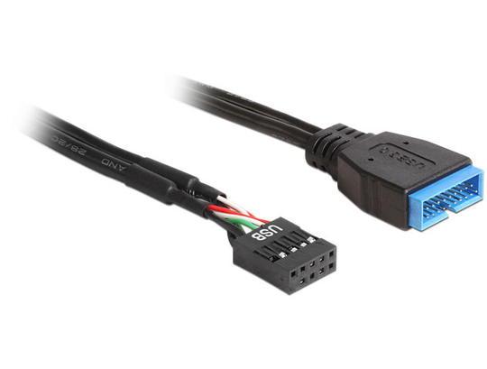 This USB Pin Header Cable By Delock Enables The Connection Of Different USB 3.0 Devices Through The