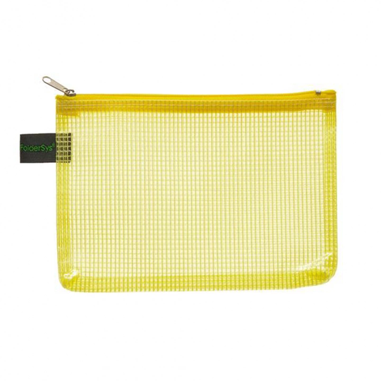 FolderSys Vetoketjullinen pussi Mesh A6 Läpinäkyvä