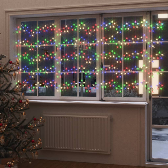vidaXL LED-valoverho tähtikeijuvalot 500 LEDiä värikäs