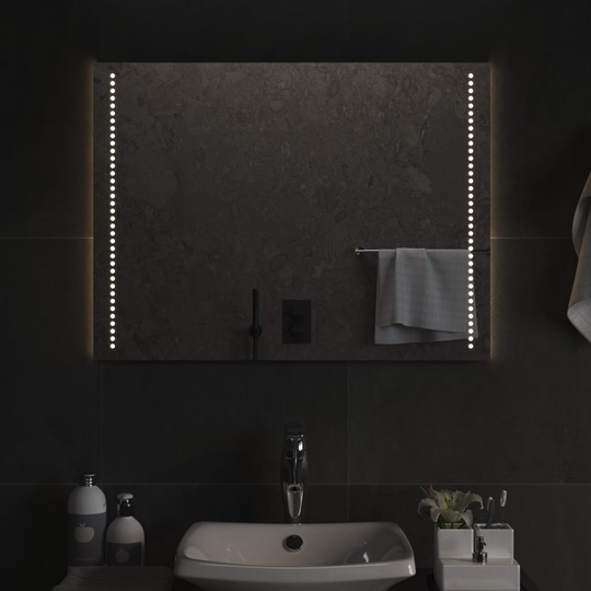 vidaXL Kylpyhuoneen LED-peili 80x60 cm