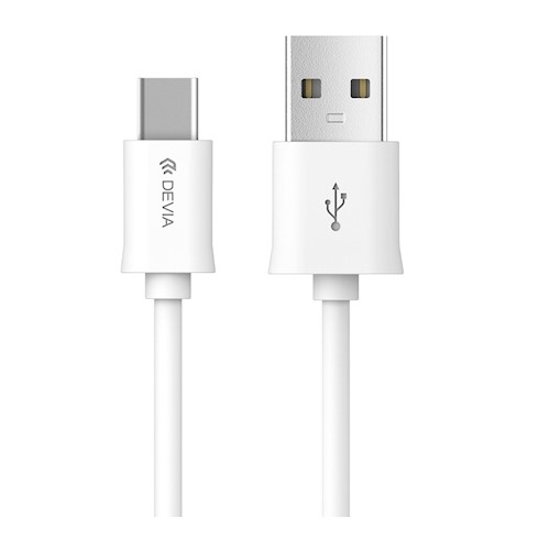 Devia Smart Kaapeli USB - USB-C 2m 2 1A - Valkoinen