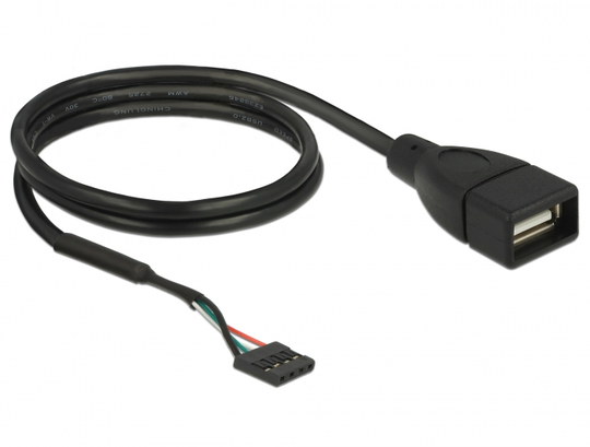 This USB Cable By Delock Can Be Connected To A Free USB 2.0 Pin Header Of The Motherboard And Expand