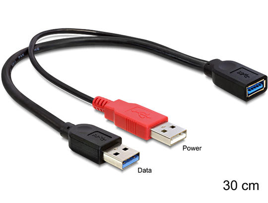 This USB 3.0 Y-cable By Delock Enables You, With The Help Of An Optional USB Connection Cable, To Co