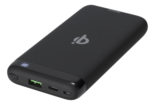 Langaton Varavirtalähde, 10 000 MAh, 37 Wh, 1 X USB-A, 1 X USB-C PD, Pikalataus, Qi-sertifiointi, M