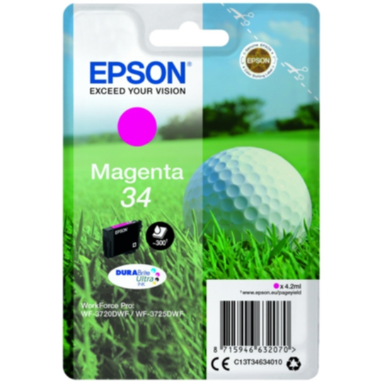 Epson 34 Mustepatruuna magenta, 300 sivua