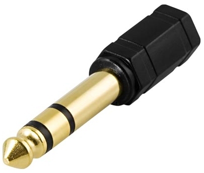 Äänisovitin, 6,3 Mm Uros - 3,5 Mm Stereo Naaras