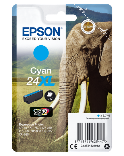 EPSON Ink Singlepack Cyan 24XL