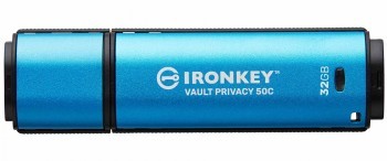 KINGSTON 32GB USB-C IRONKEY VAULT PRIVACY 50C AES-256 ENCRYPTED, FIPS 197