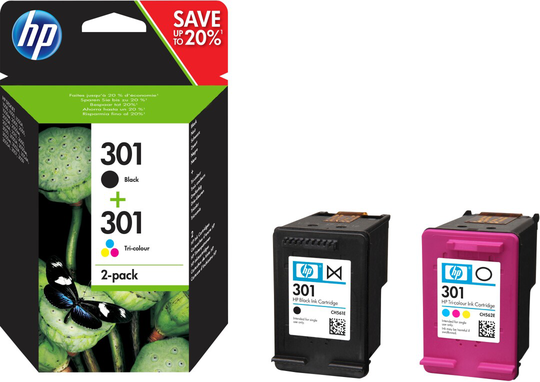 HP 301 Ink Cart Combo 2-Pack Blister