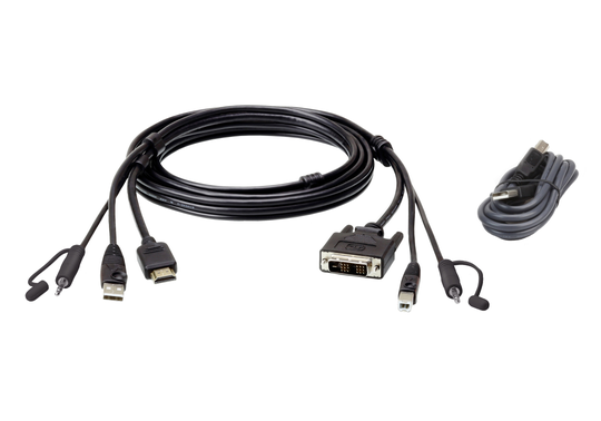 Cable KIT HDMI /USB/SP - DVI-Dd L:1.8M