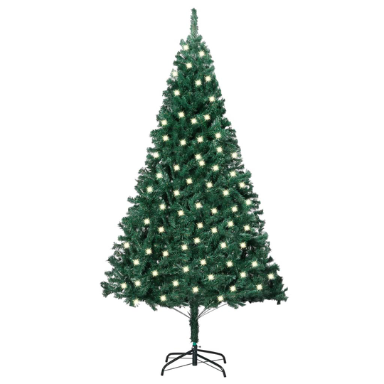 vidaXL Tekojoulukuusi LED-valot ja paksut oksat vihreä 120 cm
