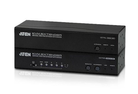 Dual View System Extension For USB, VGA, Serial Audio Over Cat6, OSD, Deskew, 300m. With This Produc