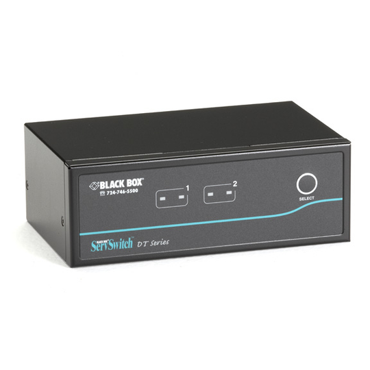 BLACK BOX DT SERIES DESKTOP KVM SWITCH - DUAL-HEAD DVI-D, USB, 2-PORT