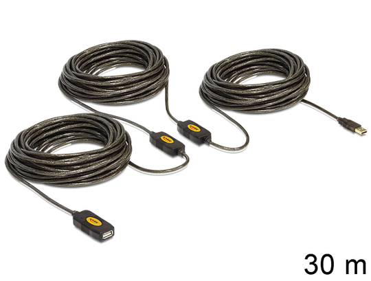 This USB 2.0 Cable By Delock Can Be Connected To An Active USB Port And Enables An Extension Of 30 M