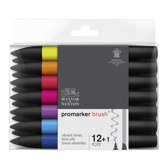 Promarker Brush Marker 12-setti + blender