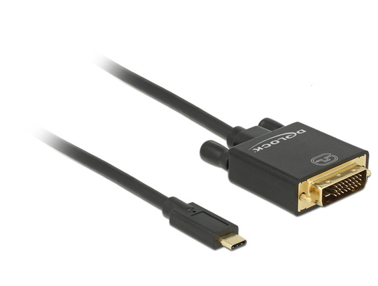 This Cable By Delock Enables The Connection Of A DVI Monitor To A PC Or Laptop With USB-C Or Thunder