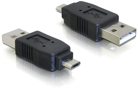 With This USB 2.0 Adapter By Delock The USB Type-A Interface Can Be Changed Into A USB Micro-B Male.