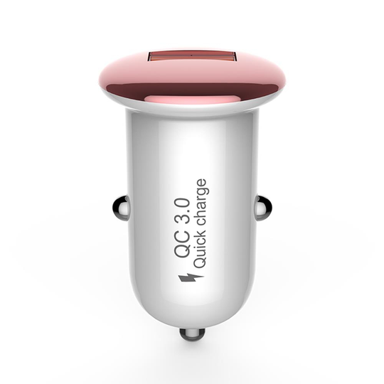Devia Mushroom USB USB QC 3.0 -autolaturi 18W ruusukulta