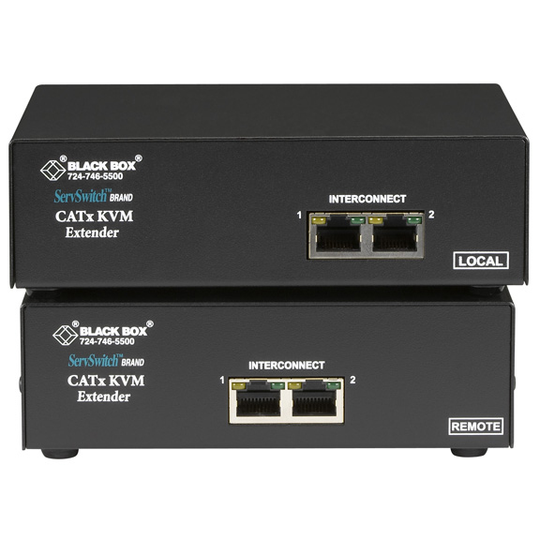 BLACK BOX SERVSWITCH CATX USB KVM EXTENDER - DUAL-HEAD VGA WITH SERIAL AND AUDIO
