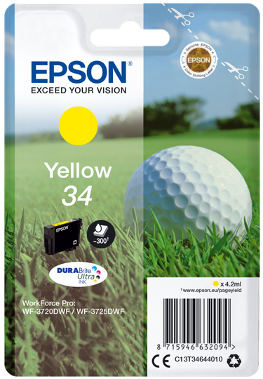 EPSON Singlepack Yellow 34 DURABrite Ult